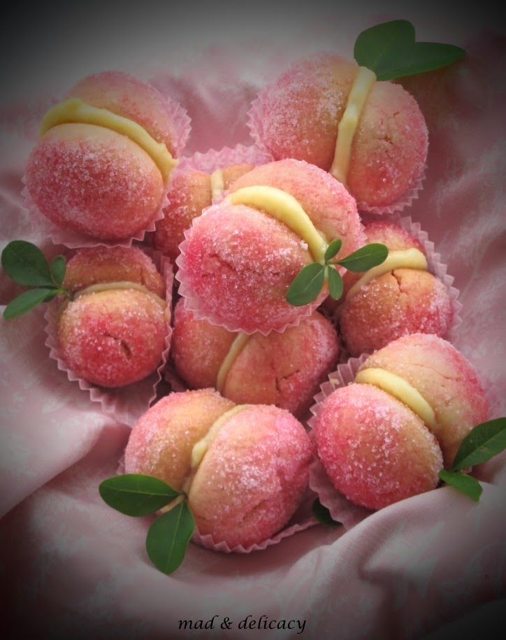 How to Make Peach-Shaped Cookies Filled with Creamy Lemon Custard and Soaked in Alchermes Liqueur