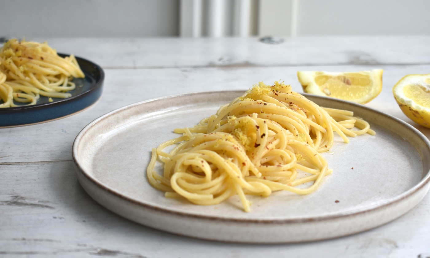 Spaghetti with Lemon and Chilli Flakes: