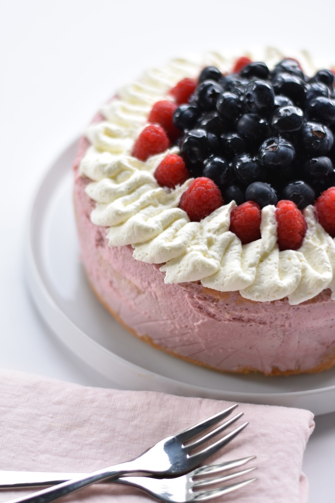 Strawberry Mousse Birthday Cake